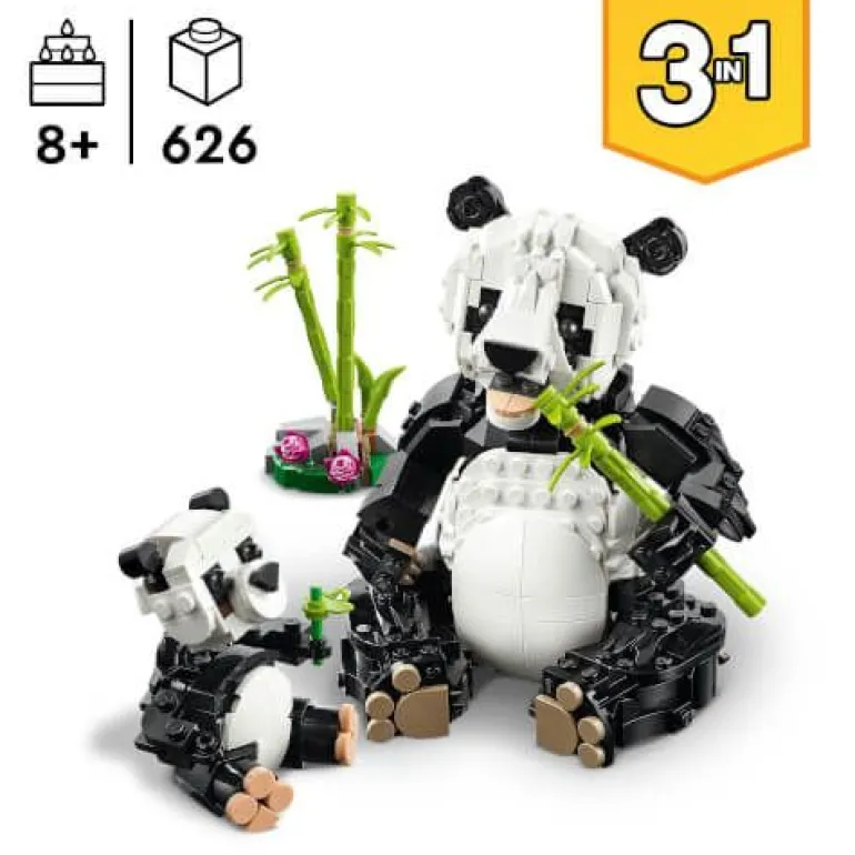 LEGO® Creator 31165 Wilde Tiere: Pandafamilie | Teddy Toys Kinderwelt
