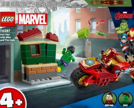 LEGO® Marvel Super Heroes™ 76287 Iron Man mit Bike und der Hulk | Teddy Toys Kinderwelt