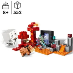 LEGO® Minecraft 21255 Hinterhalt am Netherportal | Teddy Toys Kinderwelt