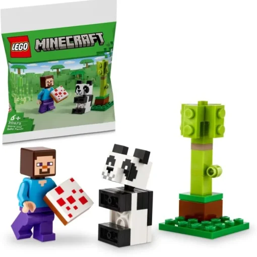 LEGO® Minecraft 30672 Steve mit Baby-Panda | Teddy Toys Kinderwelt