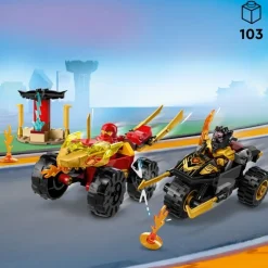 LEGO® NINJAGO 71789 Verfolgungsjagd mit Kais Flitzer und Ras‘ Mot | Teddy Toys Kinderwelt
