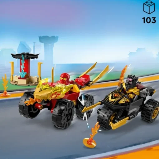 LEGO® NINJAGO 71789 Verfolgungsjagd mit Kais Flitzer und Ras‘ Mot | Teddy Toys Kinderwelt