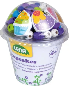 LENA® - Holzperlen Cupcake, blau | Teddy Toys Kinderwelt