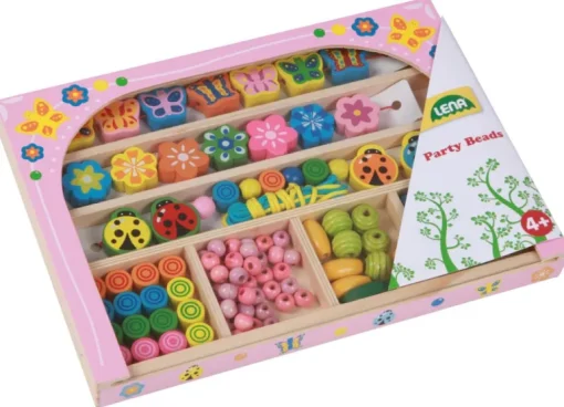 LENA® - Holzperlen Kassette, sortiert | Teddy Toys Kinderwelt