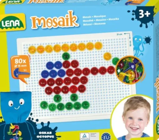 LENA® - Mosaik Set Transparent, 80 Stecker | Teddy Toys Kinderwelt