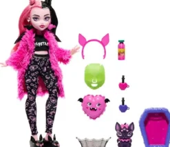 Monster High Puppe und Pyjamapartyzubehör, Draculaura, Schaurig s | Teddy Toys Kinderwelt