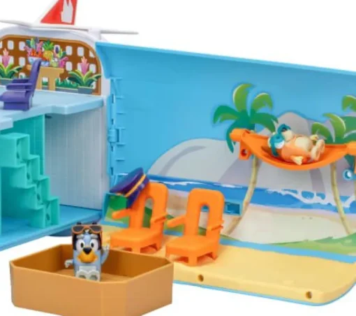 Moose Toys BLUEY HOLIDAY 3in1 Set Airplane, Boat Hotel | Teddy Toys Kinderwelt
