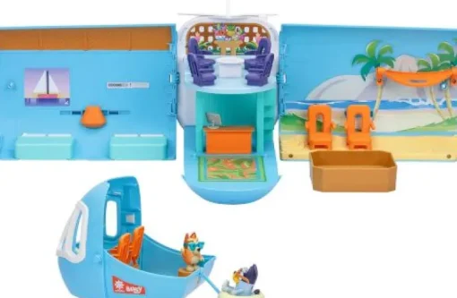 Moose Toys BLUEY HOLIDAY 3in1 Set Airplane, Boat Hotel | Teddy Toys Kinderwelt