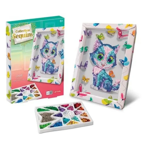 Paillettenkunst Katze | Teddy Toys Kinderwelt