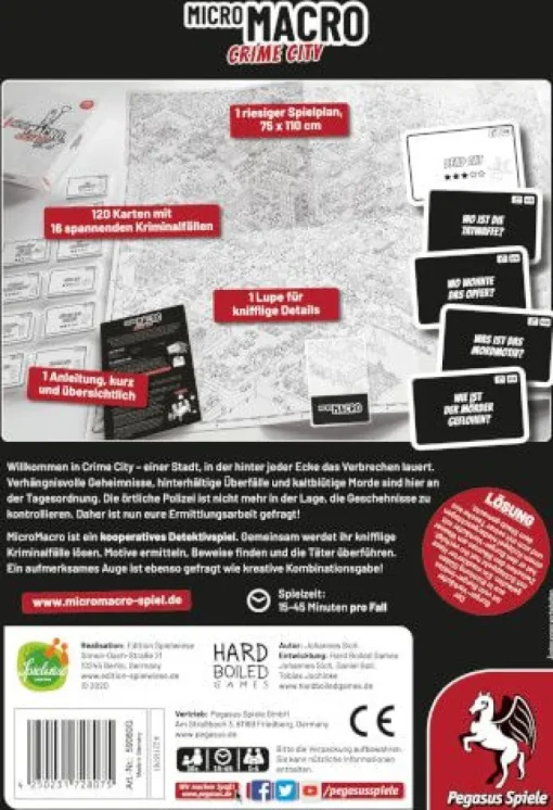 Pegasus Spiele - MicroMacro: Crime City Spiel des Jahres 2021 | Teddy Toys Kinderwelt