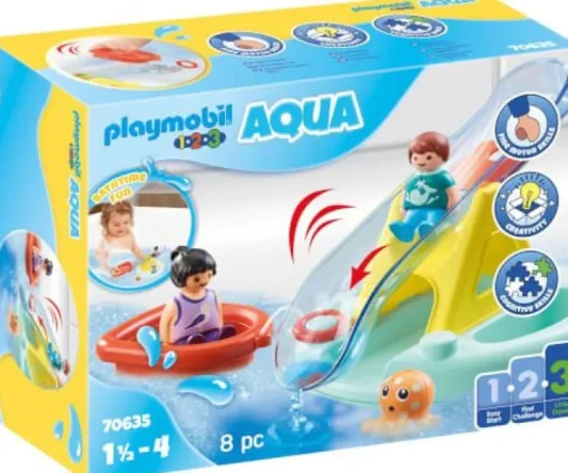 PLAYMOBIL® 1.2.3. Aqua - Badeinsel mit Wasserrutsche | Teddy Toys Kinderwelt