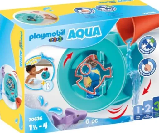 PLAYMOBIL® 1.2.3. Aqua - Wasserwirbelrad mit Babyhai | Teddy Toys Kinderwelt