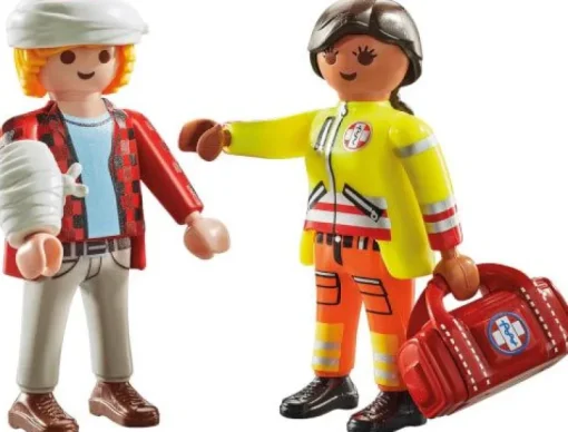 PLAYMOBIL 71506 DuoPack Sanitäterin mit Patient | Teddy Toys Kinderwelt