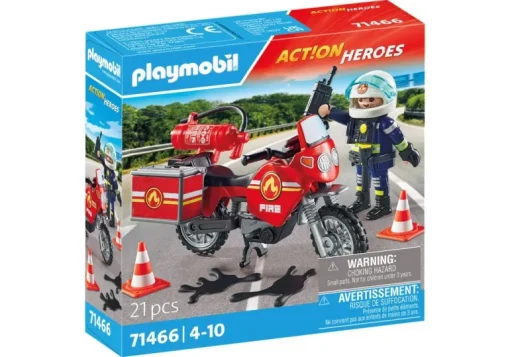 PLAYMOBIL 71466 Feuerwehrmotorrad am Unfallort | Teddy Toys Kinderwelt