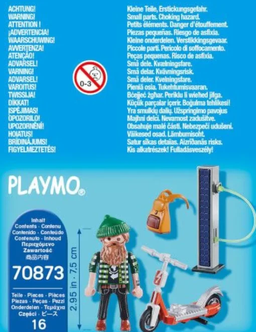 PLAYMOBIL 70873 Hipster mit E-Roller | Teddy Toys Kinderwelt