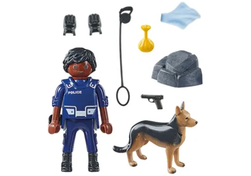 PLAYMOBIL 71162 Polizist mit Spürhund | Teddy Toys Kinderwelt