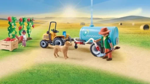 PLAYMOBIL 71442 Traktor mit Anhänger und Wassertank | Teddy Toys Kinderwelt