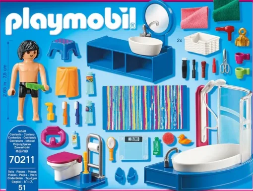 PLAYMOBIL® Dollhouse - Badezimmer | Dollhouse | PLAYMOBIL® | Spielzeug | Teddy Toys Kinderwelt