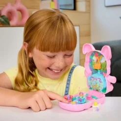 Polly Pocket Teeparty-Häschen-Schatulle, Spielset mit 1 kleinen P | Teddy Toys Kinderwelt