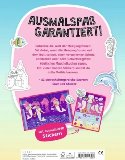 Ravensburger 41628 Mein Ausmalstickerbuch: Meerjungfrauen Kreativ | Teddy Toys Kinderwelt
