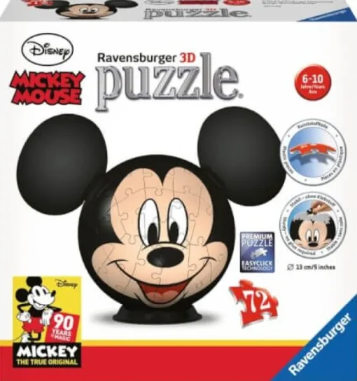 Ravensburger 117611 Puzzleball Mickey Mouse 72 Teile | Teddy Toys Kinderwelt