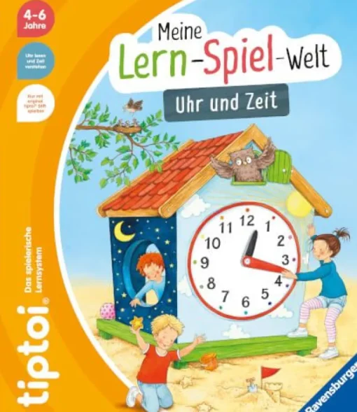 Ravensburger 49288 tiptoi® Meine Lern-Spiel-Welt: Uhr und Zeit ti | Teddy Toys Kinderwelt