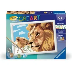 Ravensburger CreArt - Malen nach Zahlen 23995 - Löwe mit Baby - a | Teddy Toys Kinderwelt