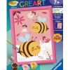 Ravensburger CreArt - Malen nach Zahlen 23992 - Niedliche Hummel | Teddy Toys Kinderwelt