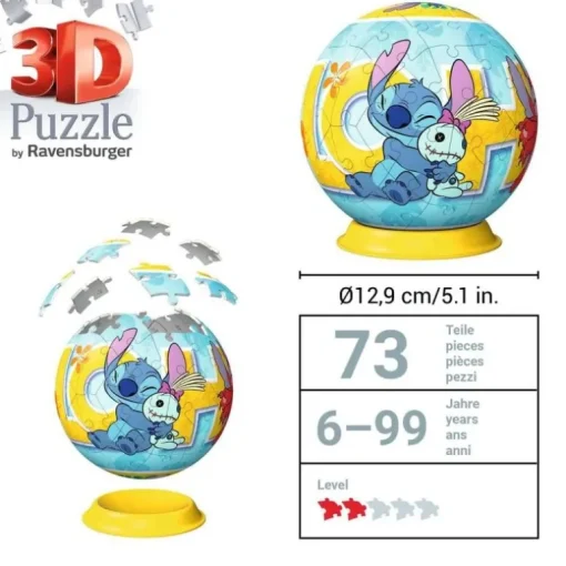 Ravensburger® 3D Puzzle - Disney Stitch Ball | Teddy Toys Kinderwelt