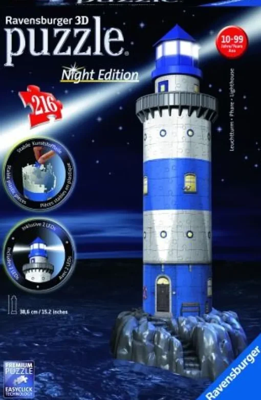 Ravensburger® 3D Puzzle - Leuchtturm Night Edition, 216 Teile | Teddy Toys Kinderwelt