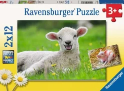 Ravensburger Kinderpuzzle - 05718 Unsere Bauernhoftiere - 2x12 Te | Teddy Toys Kinderwelt