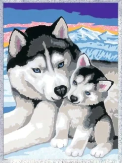 Ravensburger® Malen nach Zahlen - Husky Kuss | Teddy Toys Kinderwelt