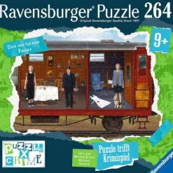 Ravensburger Puzzle X Crime Kids - Raub im Zug - 264 Teile Puzzle | Teddy Toys Kinderwelt