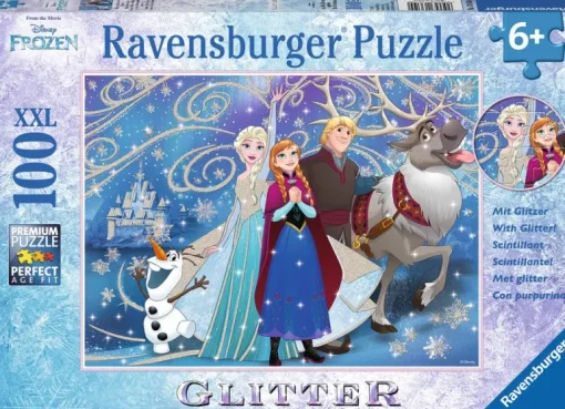 Ravensburger® Puzzle XXL - Frozen Glitzernder Schnee, 100 Teile | Teddy Toys Kinderwelt