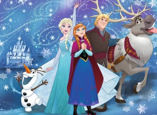 Ravensburger® Puzzle XXL - Frozen Glitzernder Schnee, 100 Teile | Teddy Toys Kinderwelt