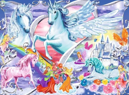 Ravensburger® Puzzle XXL Glitzer - Die schönsten Einhörner, 100 Teile | Teddy Toys Kinderwelt