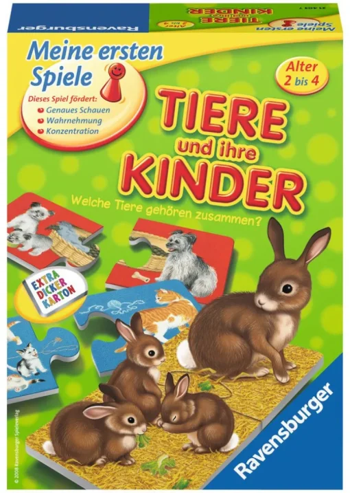 Ravensburger® Spiele - Tiere und ihre Kinder | Konzentration | Lernspiele | Spiele | Spielzeug | Teddy Toys Kinderwelt