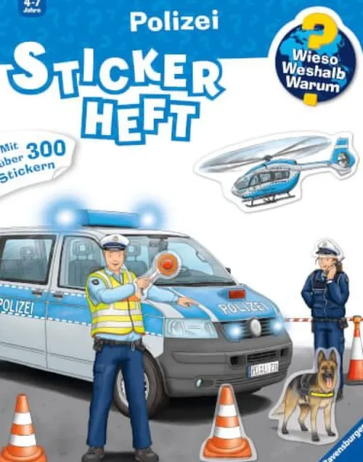 Ravensburger® Wieso?Weshalb? Warum? - Stickerheft: Polizei | Teddy Toys Kinderwelt