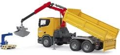 ScaniaSuper 560R Baustellen-LKW Kran und 2 Paletten | Teddy Toys Kinderwelt