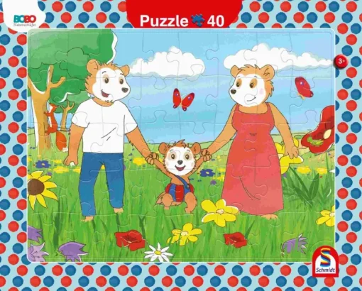 Schmidt Puzzle - 2er Set Rahmenpuzzle Bobo Siebenschläfer | Teddy Toys Kinderwelt