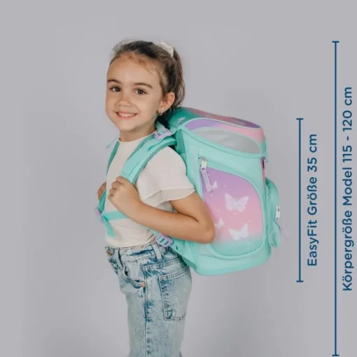 Scooli Easyfit - Schulranzen Set Butterfly, 5 teilig | Teddy Toys Kinderwelt