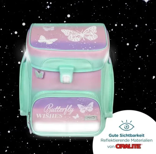 Scooli Easyfit - Schulranzen Set Butterfly, 5 teilig | Teddy Toys Kinderwelt