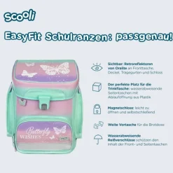 Scooli Easyfit - Schulranzen Set Butterfly, 5 teilig | Teddy Toys Kinderwelt