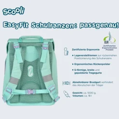 Scooli Easyfit - Schulranzen Set Butterfly, 5 teilig | Teddy Toys Kinderwelt