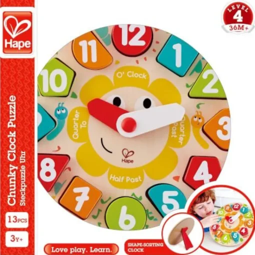 Steckpuzzle Uhr | Teddy Toys Kinderwelt