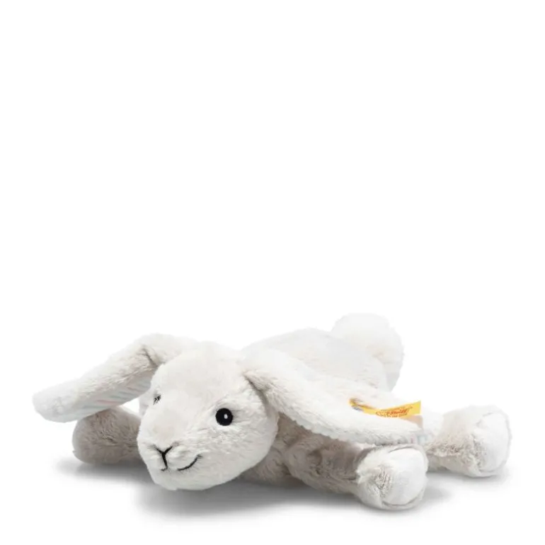 Steiff Floppy Hoppel Hase 20 hellgrau liegend | Teddy Toys Kinderwelt