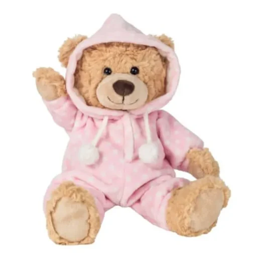 Teddy Hermann - Schlafanzugbär rosa, 30 cm | Teddy Toys Kinderwelt