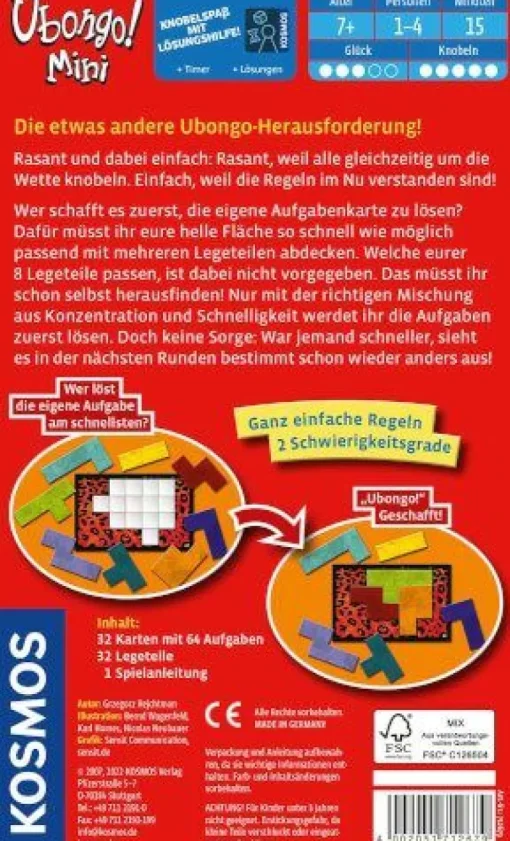 Ubongo Mini - Mitbringspiel 712679 | Teddy Toys Kinderwelt
