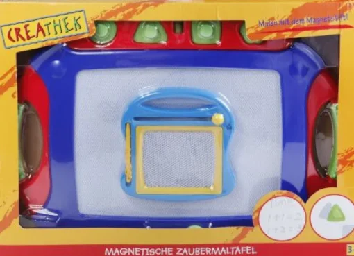 Vedes - Creathek Magnet Maltafel 2 in 1 mit 4 Stempeln | Teddy Toys Kinderwelt