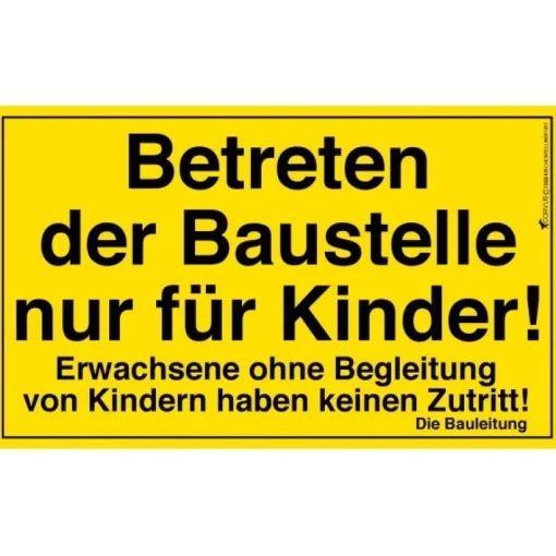 Vedes - Kids at Work Baustellenschild | Teddy Toys Kinderwelt